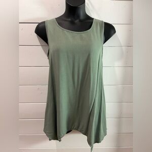 JB FASHION Green Sleeveless Asymmetrical Hem tunic Top - Size 10
